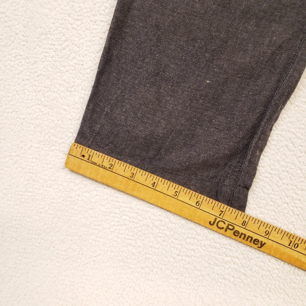 Banana Republic Kentfield Pant Mens 34x30 Gray Linen Cotton Blend Lightweight